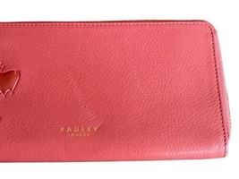 Radley London Scottie Dog Begonia Pebbled Leather Large Zipper Zip Around Wallet image 2