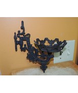 Antique Kerosene Oil Lamp wall bracket 8&quot; sconce pivot Victorian Cast Ir... - $459.21 MXN