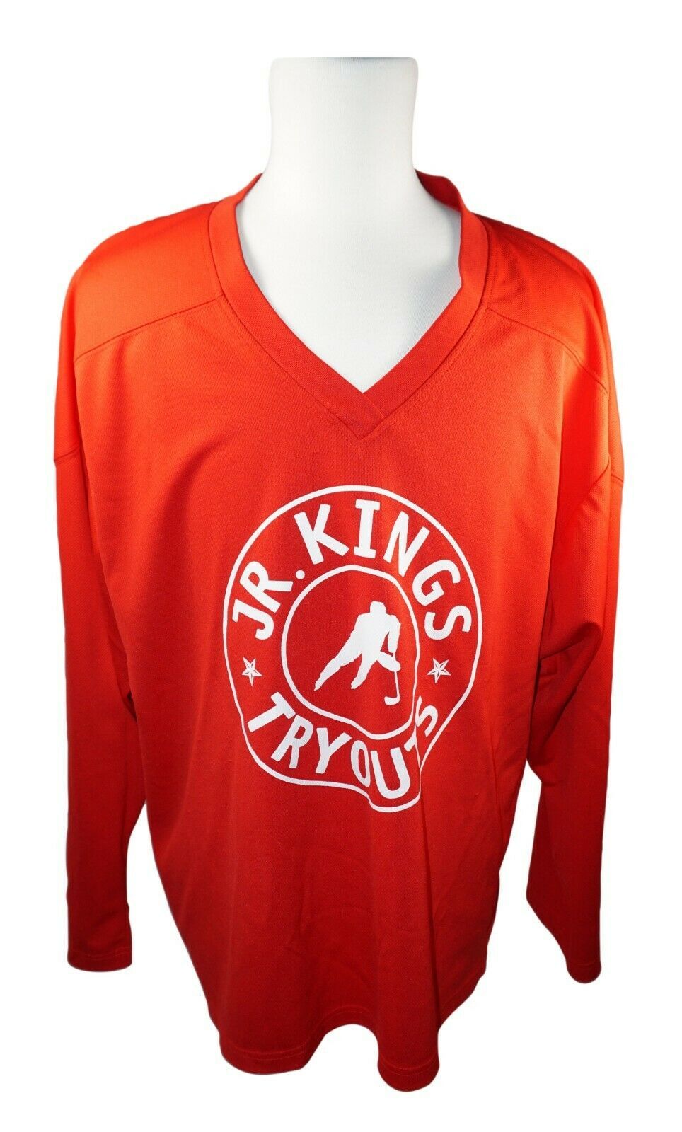 TRON SR L RED HOCKEY JERSEY - ADULT LARGE JR KINGS TRYOUT USED - £7.13 GBP