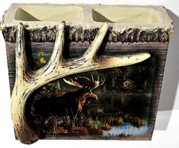 Creative Bath Products Back Bay Moose Antler Toothbrush Holder Lodge Cabin Décor - £18.95 GBP