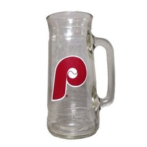 VTG 1980s Philadelphia Phillies Drinking Glass Stein Mug Maroon Logo 7&quot; Fisher - £9.93 GBP