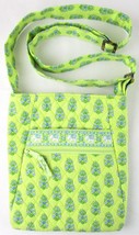 Vera Bradley Quilted Fabric Chartreuse Floral Elephant Shoulder Bag - £23.49 GBP