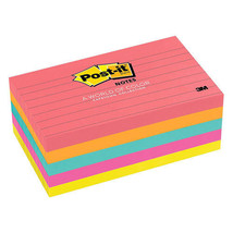 Post-it Notes Lined Assorted 73x123mm (5pk) - Capetown - £22.47 GBP