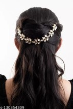 Indian Women Artificial Floral Hair Accessories Fashion Wedding Vani Gaj... - $28.86