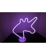 Neon Unicorn LED Table Desk Light 13&quot; Tall 10&quot;W White Base On Off Switch... - £20.05 GBP