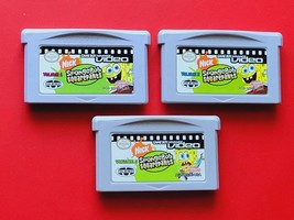 SpongeBob Squarepants Lot 3 Game Boy Advance Video Games Vol 1 2 3 Authentic - £66.01 GBP