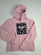 Vans Off The Wall Hoodie Sweatshirt Youth Size Large Pink Daisys EUC - £15.44 GBP