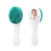 Baby Hair Brush and Comb Set - Silicone Baby Brush and Comb Set with Mirror - £10.70 GBP