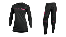 Thor MX Black Flo Pink Sector Minimal Dirt Bike Racing Womens Gear Jersey Pants - £62.83 GBP