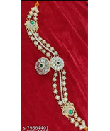 Jabells Gold Plated Borla Maang Tikka Bridal Sheeshphool  mathapatti - $25.56 CAD