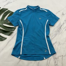 Pearl Izumi Select Womens Cycling Jersey Size M Blue Short Sleeve 1/2 Zip Active - $24.74