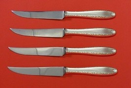 Southern Charm by Alvin Sterling Silver Steak Knife Set 4pc HHWS Custom 8 1/2&quot; - £228.70 GBP