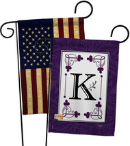 Classic K Initial - Impressions Decorative USA Vintage - Applique Garden Flags P - £24.36 GBP
