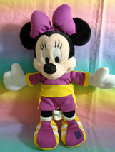 Walt Disney World Minnie Mouse Soccer Bean Bag Plush - as is missing soc... - $8.89