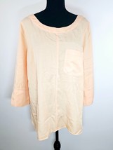 Soft Surroundings Women Top Tunic XL Coral Peach Tencell Pocket Pullover... - $24.14