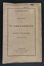 1853 antique HARVARD COLLEGE President Rev JAMES WALKER addresses INAUGU... - £98.52 GBP