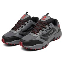 FILA Sneakers Mens 10 Athletic Leather Activewear Tennis Shoes Black Red - £43.34 GBP