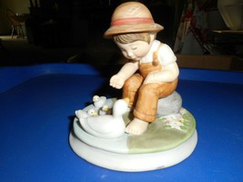 Gretchen Collection Figurine “KIND WAYS” Boy With Ducks 4”x4” - £7.44 GBP
