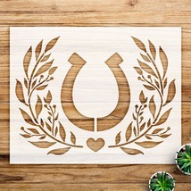 Horseshoe and Laurel Wreath Stencil Pattern for Wood Signs and Home Deco... - $290.90 MXN+