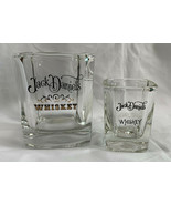 Jack Daniels Whiskey 8 oz Cocktail Glass &amp; 2 oz Shot Glass Square - $29.65