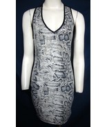 CAMEO Snakeskin Print Dress Sequin MINI Strappy Back Gray Black Tank Jun... - €37,50 EUR