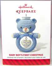 Baby Boy&#39;s First Christmas 2014 Hallmark Holiday Ornament Nib Blue Sailor Bear - £9.90 GBP