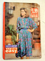 Vintage Sewing Pattern 6318 See &amp; Sew Butterick Dress w/Raglan Sleeves Size 6-14 - £3.01 GBP