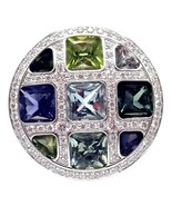 Cartier Pasha 18k White Gold Diamond Color Stone Ring Box + Papers sz 6 52 - $15,000.00