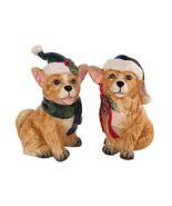 Corgi 21126 Corki Christmas 3D Puppy Dog Ceramic Salt and Pepper Shaker Set - €19,57 EUR