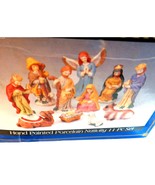 Atco Gift Collection Nativity Hand Painted Porcelain 11 Piece Set Vintage  - $14.84