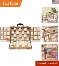 Portable Wood Jewelry Display Case, Large Capacity Jewelry Display for S... - $80.25