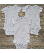 Lot Of 3 Gerber Boy/Girl Size 3-6 Month Onesie. Solid Gray In Color. NWO... - $244.82 MXN