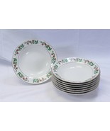 Gibson Christmas Charm Soup Cereal Bowls 8&quot; Lot of 8  Xmas - $501.08 MXN
