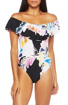 Trina Turk TT0AJ08 Seychelles Floral Off the Shoulder One-Piece Swimsuit SZ 2 - £39.04 GBP