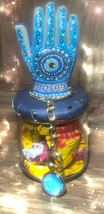FREE W $99 HAUNTED HALLOWEEN CANDY FILLED LUCKY HAND JAR CHARGING MAGICK image 2