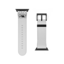 Black Wander More Faux Leather Apple Watch Band - Custom Watch Strap - U... - $39.14