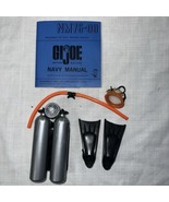 Vintage G I Joe 1964 Navy Manual Frogman Mask Fins scuba tank for action... - $742.54 MXN