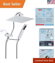 All Metal Shower Head, 10'' High Pressure Rainfall Shower Head, Showerhe... - $130.67