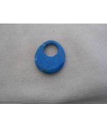 Sky Blue Color Howlite Oval Disc Hooplet Earring Charms For Jewelry making - $9.50