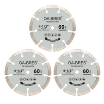 3Pack 4-1/2-Inch 60-Grit Diamond Compact Circular Saw Blade with 3/8-Inch Arbor, - £20.28 GBP