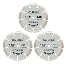 3Pack 4-1/2-Inch 60-Grit Diamond Compact Circular Saw Blade with 3/8-Inch Arbor, - £20.12 GBP