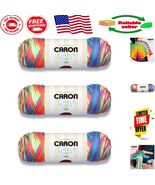 Simply Soft Rainbow Brights Yarn - 3 Pack of 141g - Ideal for Knitting &amp;... - $53.14 CAD