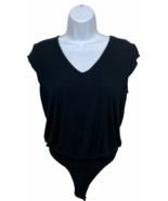 Women Loose Casual Blouse Black V Neck T-Shirt Summer Bodysuit Top Size S - €10,49 EUR