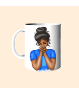 Designer 11oz Mug_Praying Girl Blue - £14.16 GBP