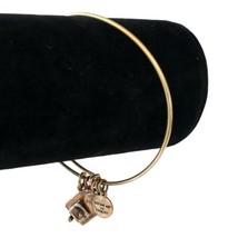 Alex and Ani Graduation Cap Bangle Bracelet Gold Tone Expandable Charm 2018 - £9.53 GBP