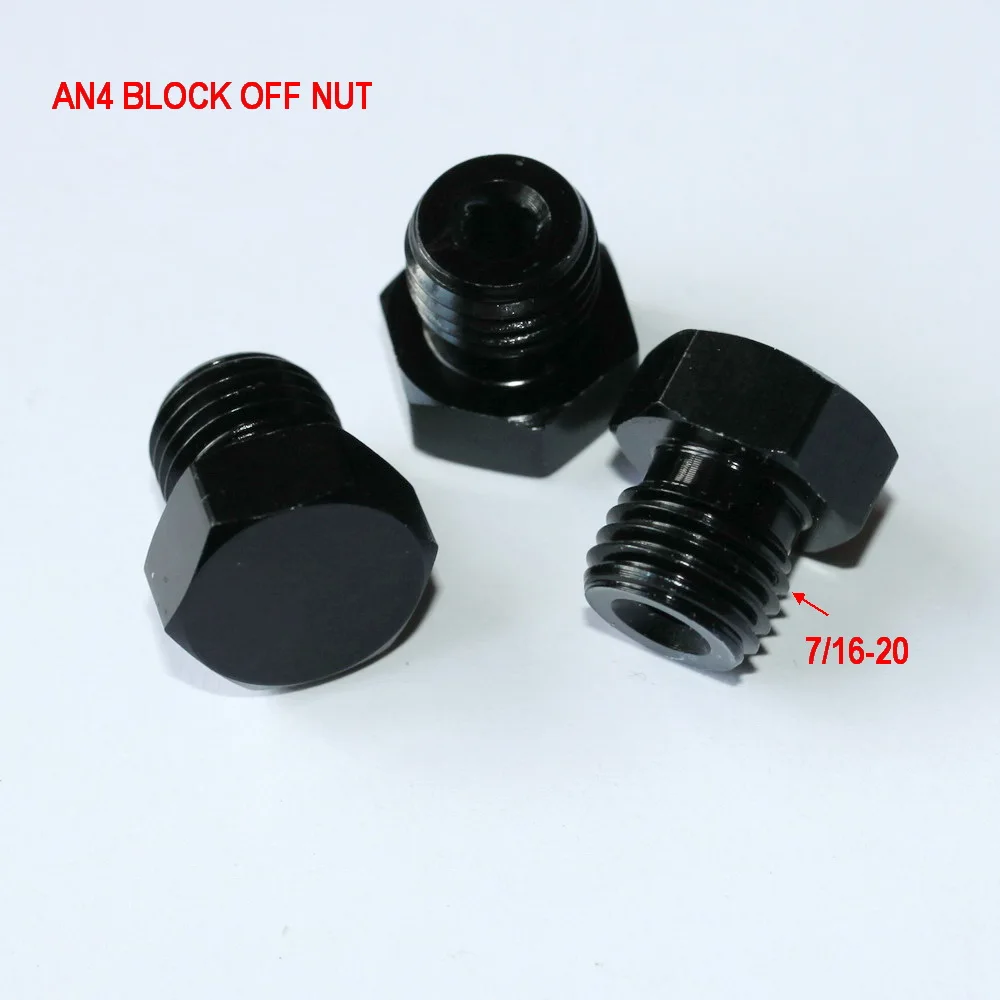 AN4 Block Off Nut Black T6061 - $50.21