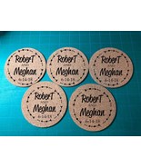 Wedding Favors Coasters, Monogram Cork Coasters, Custom Coasters - $219.71 MXN+