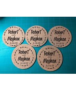 Wedding Favors Coasters, Monogram Cork Coasters, Custom Coasters - £9.25 GBP+