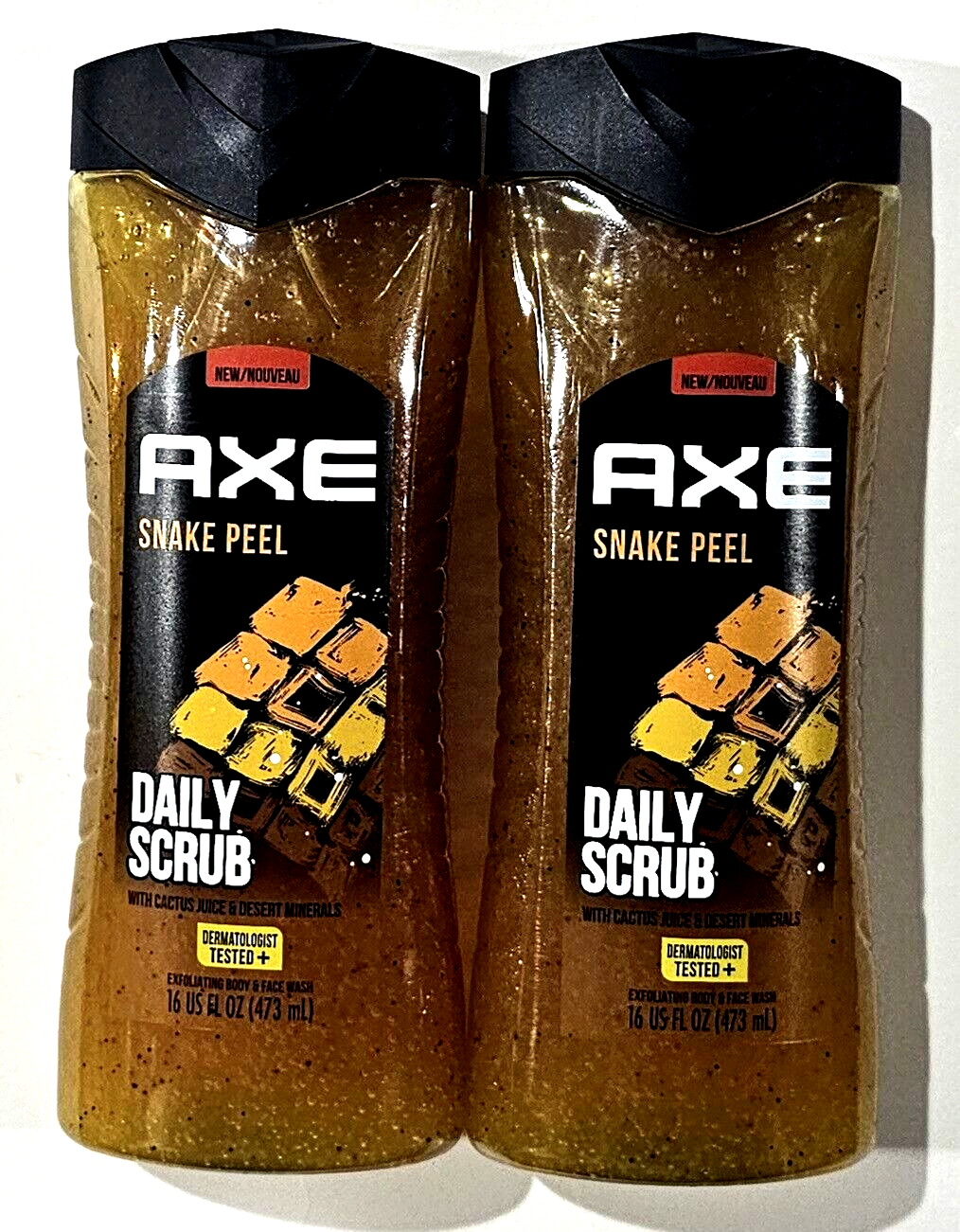 2 Pack Axe Snake Peel Daily Scrub Cactus Juice Desert Minerals 16oz - $28.99