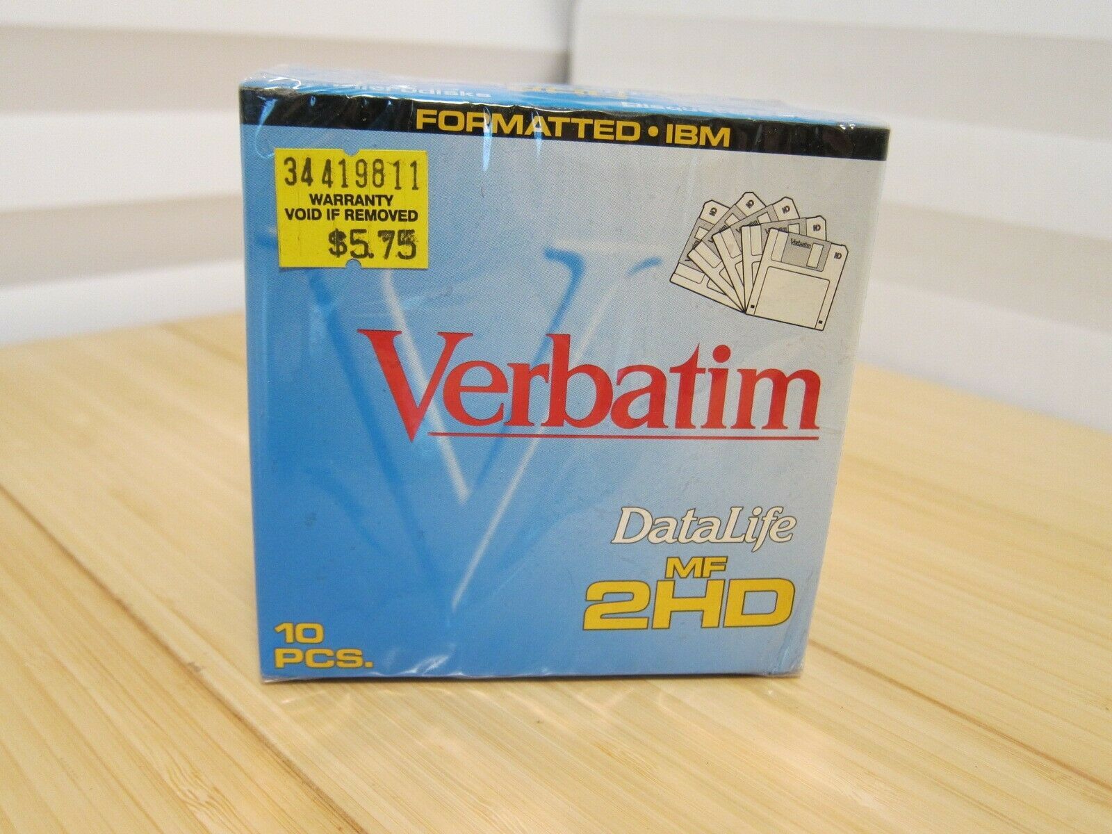 NIB Verbatim DataLife MF 2HD High Density 3.5 Floppy Disk (10 Per Box) - $12.19